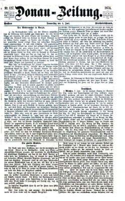 Donau-Zeitung Donnerstag 4. Juni 1874