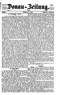 Donau-Zeitung Dienstag 9. Juni 1874