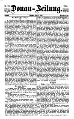 Donau-Zeitung Mittwoch 10. Juni 1874