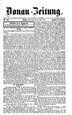 Donau-Zeitung Mittwoch 24. Juni 1874