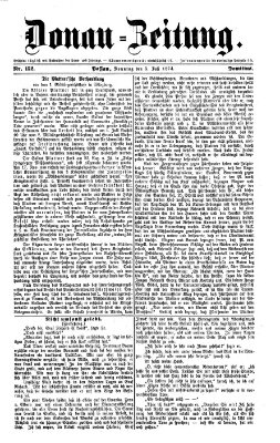 Donau-Zeitung Sonntag 5. Juli 1874