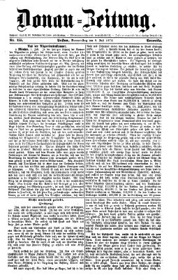 Donau-Zeitung Donnerstag 9. Juli 1874