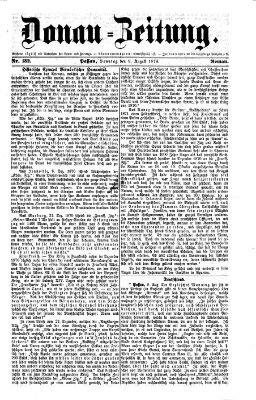 Donau-Zeitung Sonntag 9. August 1874