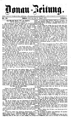 Donau-Zeitung Freitag 21. August 1874