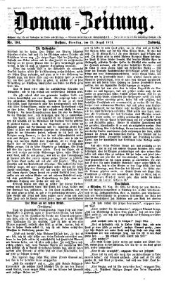 Donau-Zeitung Dienstag 25. August 1874