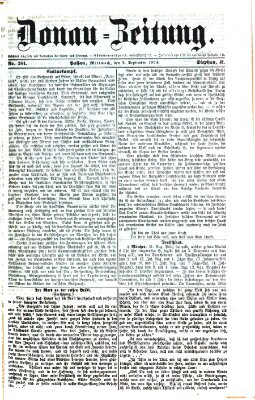 Donau-Zeitung Mittwoch 2. September 1874