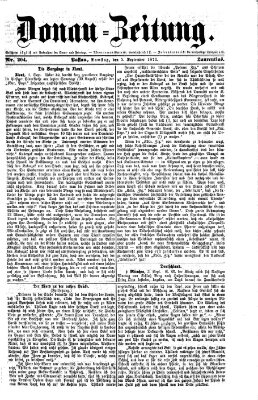 Donau-Zeitung Samstag 5. September 1874