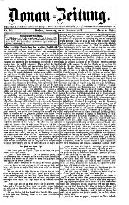 Donau-Zeitung Mittwoch 16. September 1874