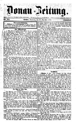 Donau-Zeitung Sonntag 20. September 1874