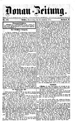 Donau-Zeitung Donnerstag 24. September 1874