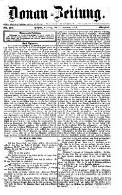Donau-Zeitung Freitag 25. September 1874
