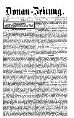 Donau-Zeitung Sonntag 27. September 1874