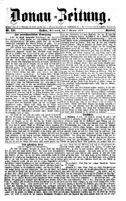 Donau-Zeitung Mittwoch 7. Oktober 1874