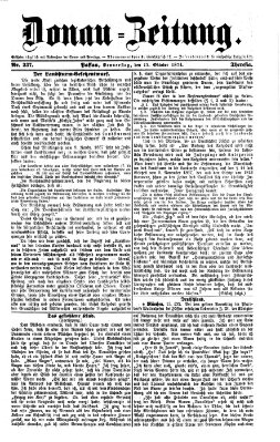 Donau-Zeitung Donnerstag 15. Oktober 1874