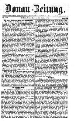 Donau-Zeitung Donnerstag 22. Oktober 1874