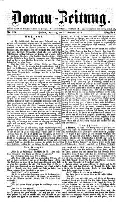 Donau-Zeitung Freitag 27. November 1874