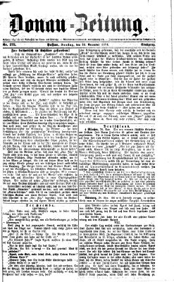 Donau-Zeitung Samstag 28. November 1874