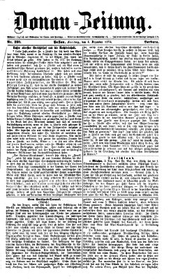 Donau-Zeitung Freitag 4. Dezember 1874