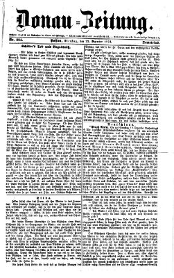 Donau-Zeitung Dienstag 22. Dezember 1874