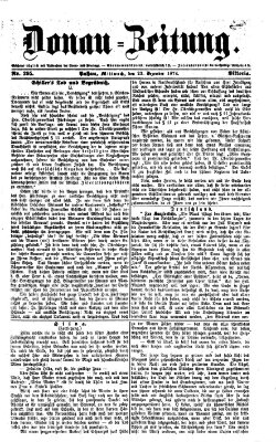 Donau-Zeitung Mittwoch 23. Dezember 1874