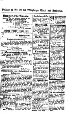 Würzburger Stadt- und Landbote Montag 12. Januar 1874