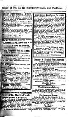 Würzburger Stadt- und Landbote Donnerstag 15. Januar 1874