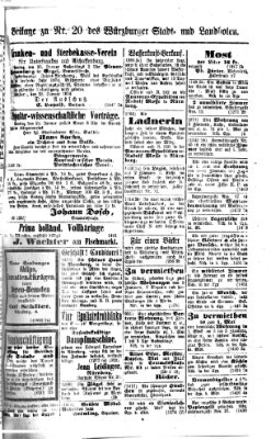 Würzburger Stadt- und Landbote Freitag 23. Januar 1874