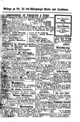 Würzburger Stadt- und Landbote Freitag 30. Januar 1874