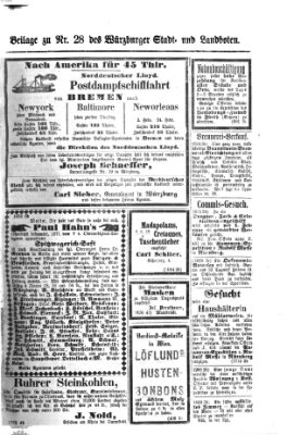 Würzburger Stadt- und Landbote Montag 2. Februar 1874