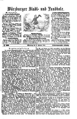 Würzburger Stadt- und Landbote Montag 16. Februar 1874