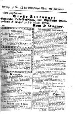 Würzburger Stadt- und Landbote Mittwoch 18. Februar 1874