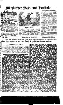 Würzburger Stadt- und Landbote Donnerstag 23. April 1874