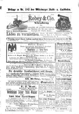 Würzburger Stadt- und Landbote Samstag 1. August 1874