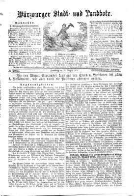 Würzburger Stadt- und Landbote Freitag 28. August 1874