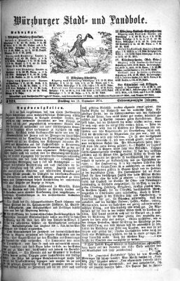 Würzburger Stadt- und Landbote Freitag 18. September 1874