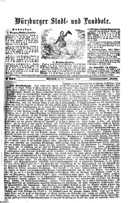 Würzburger Stadt- und Landbote Mittwoch 23. September 1874