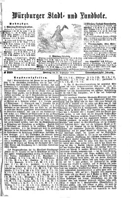 Würzburger Stadt- und Landbote Freitag 25. September 1874