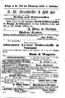 Würzburger Stadt- und Landbote Mittwoch 7. Oktober 1874