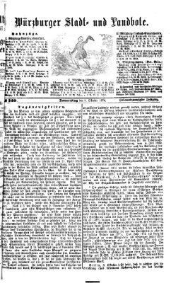 Würzburger Stadt- und Landbote Donnerstag 8. Oktober 1874