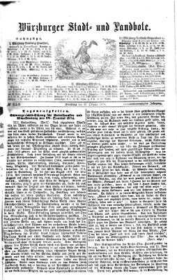 Würzburger Stadt- und Landbote Freitag 30. Oktober 1874