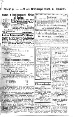 Würzburger Stadt- und Landbote Freitag 30. Oktober 1874