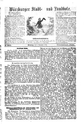 Würzburger Stadt- und Landbote Montag 2. November 1874
