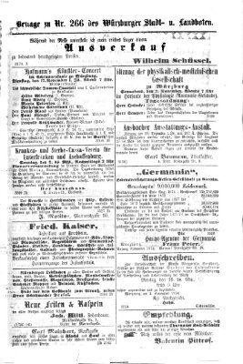 Würzburger Stadt- und Landbote Samstag 7. November 1874