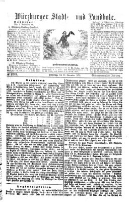 Würzburger Stadt- und Landbote Freitag 20. November 1874