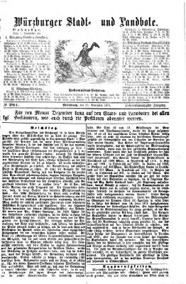 Würzburger Stadt- und Landbote Mittwoch 25. November 1874