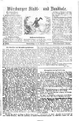 Würzburger Stadt- und Landbote Donnerstag 26. November 1874