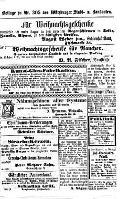 Würzburger Stadt- und Landbote Mittwoch 23. Dezember 1874