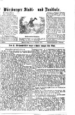 Würzburger Stadt- und Landbote Donnerstag 24. Dezember 1874