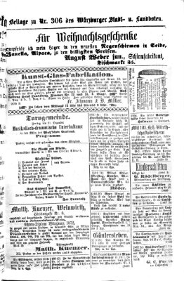 Würzburger Stadt- und Landbote Donnerstag 24. Dezember 1874