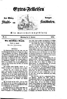 Extra-Felleisen (Würzburger Stadt- und Landbote) Sonntag 4. Januar 1874